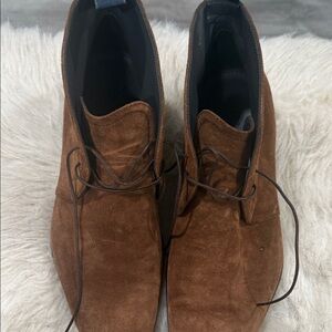 Boss Men's Tan Suede Chukka Boots